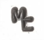 Artist initials of Marcus Coochwykvia, Hopi Silversmith