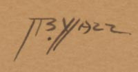 Artist signature of Beatien Yazz (*1928- ) Little No Shirt - Jimmy Toddy - Diné of the Navajo Nation