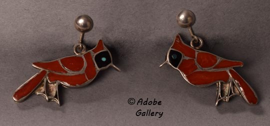 Alternate close-up view of the earrings.