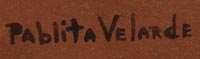 Artist signature of Pablita Velarde, Santa Clara Painter