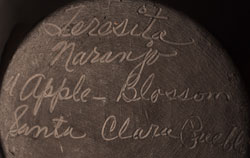 Artist signature of Teresita Tafoya Naranjo (1919-1999) Apple Blossom - Bay-Po-Vi Santa Clara Pueblo