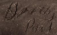 Artists' signatures of Paul and Dorothy Gutierrez, Santa Clara Pueblo Potters