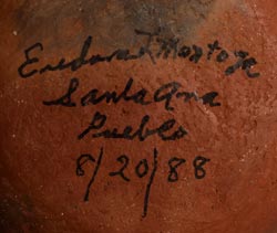 Artist signature of Eudora Montoya of Santa Ana Pueblo