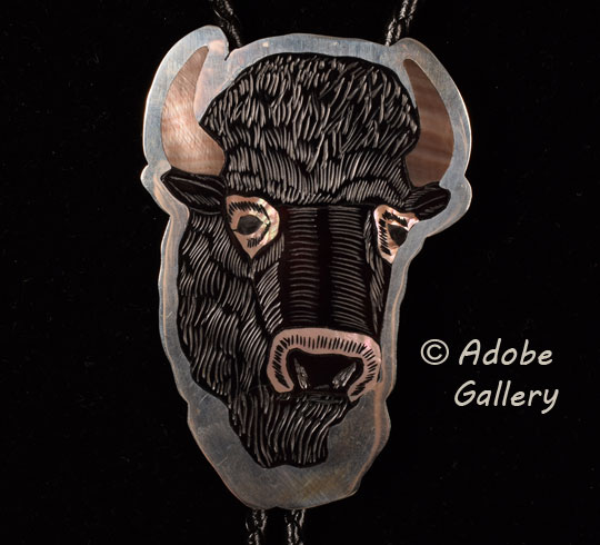 Close-up view of the bolo tie