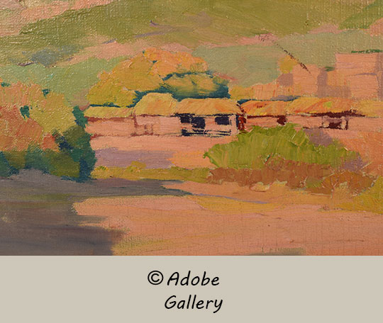 Close up view of a section of this painting.