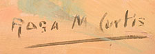 Western Artist signature of Rosa Margaret Curtis (1894-1960) 