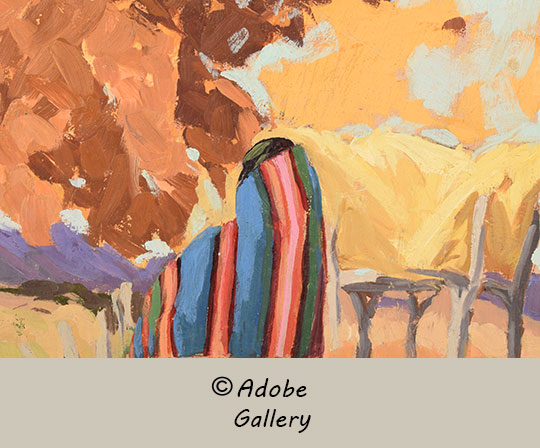 Close up view of a section of this painting.