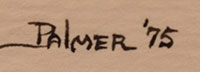 Signature of artist Ignatius Palmer (1922 - 1985) Mescalero Apache