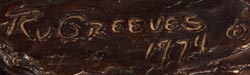 Signature of Richard Greeves, Western Artist