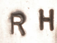 Artist signature of Ronnie Hurley, Diné Jeweler