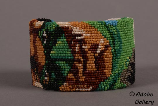 Alternate view of this beaded cuff.