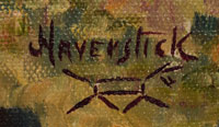 Artist signature of Jake Haverstick, Western Painter