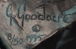 Artist signature of Glenna Goodacre, Sculpture Artist