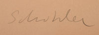 Artist signature of Fritz Scholder, Luiseño Indian Artist