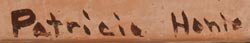 Artist signature of Patricia Honie, Hopi Pueblo, Arizona