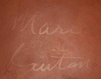 Artists signatures of Santana (1909-2002) and Maria Martinez (1887-1980) Poveka of San Ildefonso Pueblo
