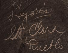 Artist signature of  Legoria Tafoya (1911-1984) Santa Clara Pueblo
