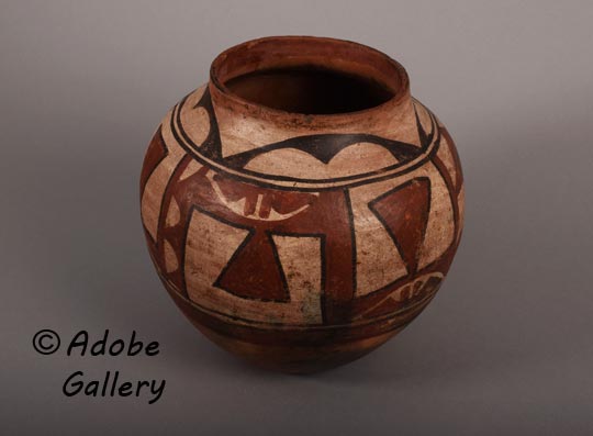 Alterante view of this Santa Ana Pueblo Pottery Jar.