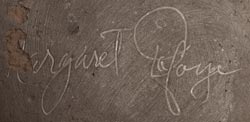 Artist signature of Margaret Tafoya, Santa Clara Pueblo Pottery Matriarch