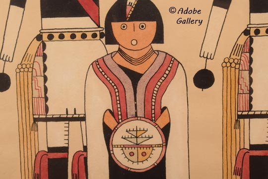 Alternate close-up view of a section of this painting.