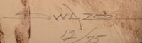 Artist signature of Patrick Swazo Hinds, Tesuque Pueblo Painter