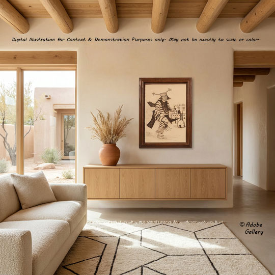 Alternate view of this lithograph in a Santa Fe home. Alternate view of this lithograph in a Santa Fe home.