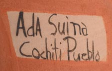 Artist signature of Ada Suina, Cochiti Pueblo Potter