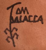 Artist signature of Tom Polacca, Hopi-Tewa Potter