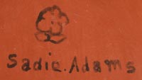Artist hallmark signature of Sadie Adams, Hopi Pueblo Potter