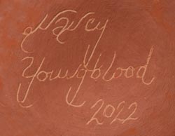 Artist signature of Nancy Youngblood (1955-) Santa Clara Pueblo