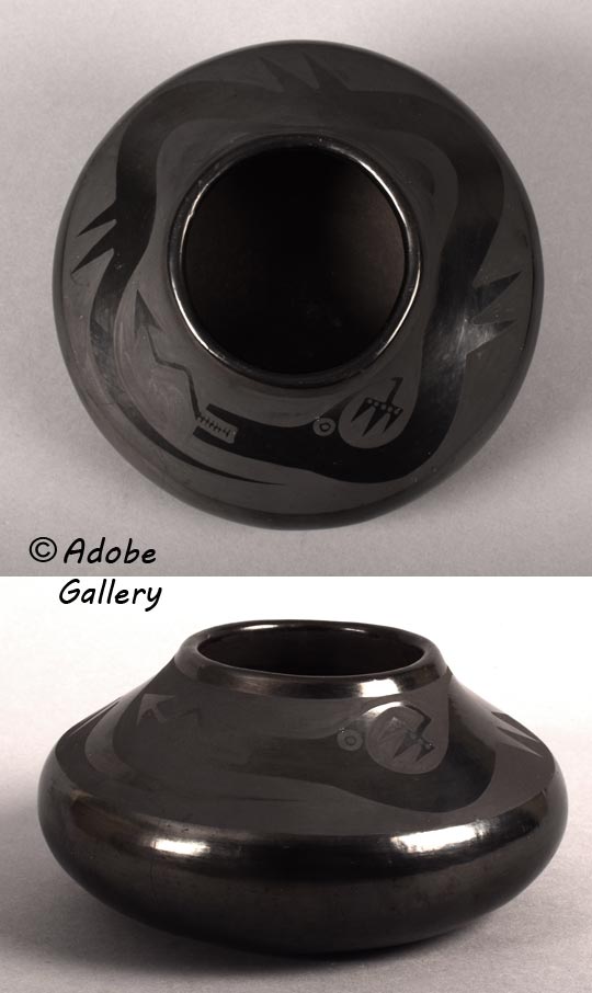 Alternate views of this blackware vessel.