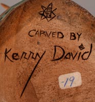 Artist signature of Kerry David, Hopi Carver