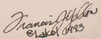 Artist signature of Francis J. Yellow, Lakota Artist