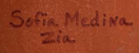 Artist signature of Sofia Pino Medina, Zia Pueblo Potter