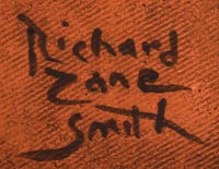 Artist signature of Richard Zane Smith Wyandotte Nation Potter