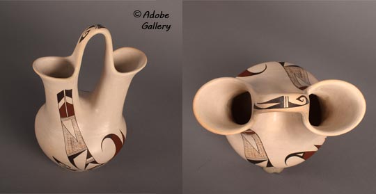 Alternate views of this pottery wedding vase.