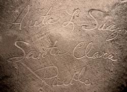 Artist signature of Anita Suazo, Santa Clara Pueblo Potter