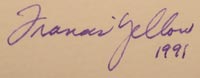 Artist date and signature of Francis J. Yellow, Lakota Tribe, Sioux Nation