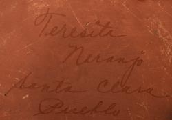 Artist signature of Teresita Naranjo, Santa Clara Pueblo Potter