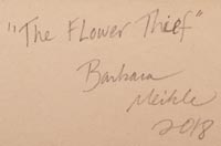 Title, date, and signature of Barbara Meikle, Western Artist