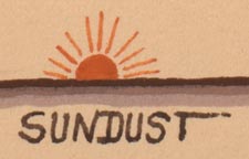 “Sundust” and a radiating sun hallmark, is one of Dewey’s known signatures of Wilson Dewey (1915-1969) San Carlos Apache