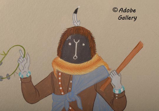 Alternate close-up view of a section of this painting.