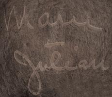 signatures of Maria and Julian Martinez, San Ildefonso Pueblo Potters