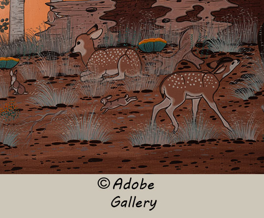 Close up view of a section of this painting.