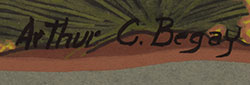 Artist signature of Arthur C. Begay, Sr. (1932-2010) Din&eacute; of the Navajo Nation