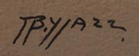 Artist signature of Beatien Yazz, Navajo Nation Painter
