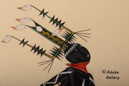 Alternate close-up view of a section of this painting.