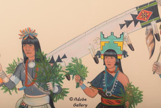 Alternate close-up view of a section of this painting.