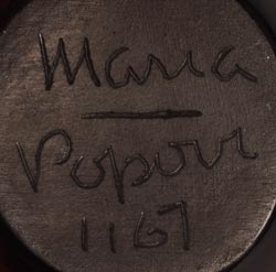 Signatures of Maria Martinez (1887-1980) and Popovi Da (1922-1971) San Ildefonso Potters