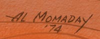 Artist signature of Alfred Momaday (1913 - 1981) Haun Toa - War Lance